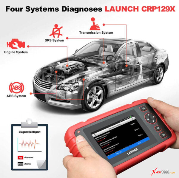 Launch CRP129X V3 64GB 4-System Diagnostic Scanner 12 Reset Functions